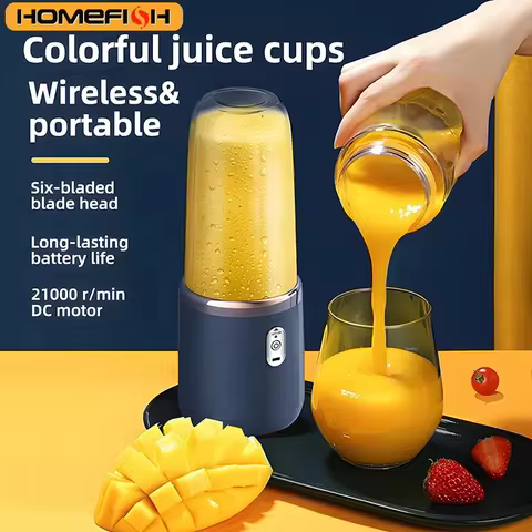 Portable Blender Bottle Electric 6 Blades Multifunction Juice Blender Fresh Juice Smoothie Blender I