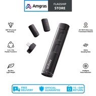 Amgras SoundLink Pro Magnetic Clip-on Mini Microphone 3-in-1 Desktop Mic with AI Noise for Android/i