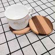 Coaster Wooden Measuring Coaster Heat Insulation Solid Wood Coaster Square Round Wooden Coaster Coas