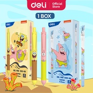 Deli SpongeBob SquarePants Series Graphic Gel Pen Black/Blue (0.5mm) [1 Box 12pcs]