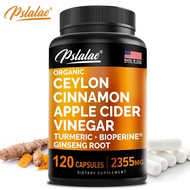 5 in 1 Ceylon Cinnamon Capsules 2355 mg with Apple Cider Vinegar, Turmeric & Siberian Ginseng Capsul
