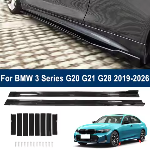 For BMW 3 Series G20 G21 G28 19-26 Car Side Skirt Splitters Extended Side Spoiler Sport Body Kit Bum