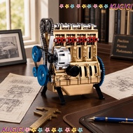 KUGIGI Car Engine Model, Resin 3.94in 8 Cylinder Engine Model, Miniature 8 Cylinder Miniature Model 