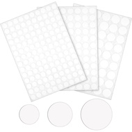 290 Keping Pelekat Penutup Lubang Skru Putih, 12 mm/15 mm/21 mm Penutup Skru Berperekat Sendiri, Pel