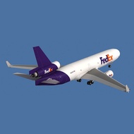 DIY paper models DIY 1:100 Fedex MD-11 airplane paper model handwork