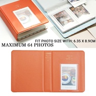 🔥NEW Ready Stock🔥 Mini Photo Album up to 64 Photos Holder Fit Photo Size With 6.35 x 8.9cm ORANGE