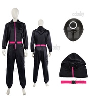 Korean Kids Squid Game Costume for Halloween Birthday Theme Party Long Sleeved Kids Boy Jumpsuit Clo