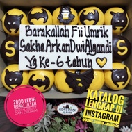 Kue donat cake ultah ulang tahun batman by aida's snack bandung