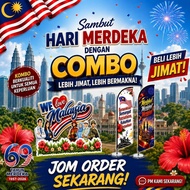 Set Hiasan Merdeka dekorasi Malaysia 3d standing backdrop standee flag Independence Merdeka lobi sek