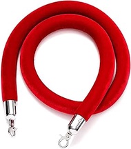 Hotel Lobby Theater VIP Stanchion Rope Red, Wall Mount Safety Barrier Rope for Cabinets Supermarket