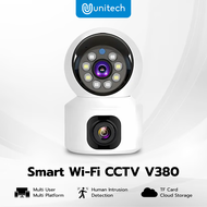 CCTV Mini Wifi Unitech V380pro 2 Lens Dual Kamera 4MP IP Camera 360 PTZ