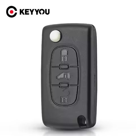 KEYYOU 3 Button For Peugeot Partner Citroen Berlingo HU83 VA2 Blade CE0523 CE0536 Flip Remote Car Ke