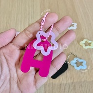 GANTUNGAN ABCDE SIMPLE INITIAL ACRYLIC LETTER HANGER | ACRYLIC INITIAL KEYCHAIN