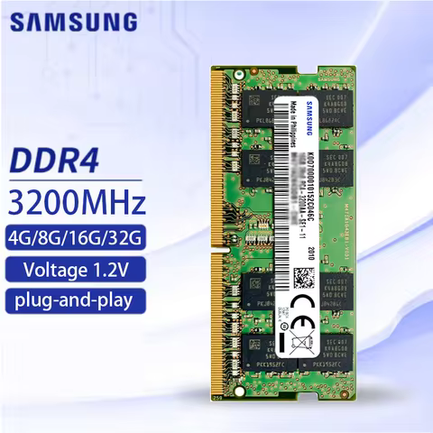 Samsung DDR4 4GB 8GB 16GB 32GB 64GB 2400mhz 2133 2666mhz 3200mhz Sodimm Notebook High Performance La