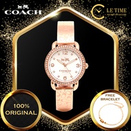 [Authentic *FREE BRACELET*] Coach Delancey Rose Women Ladies Fashion Watch Jam Tangan Wanita - 14502