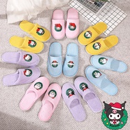 Christmas Cute Cartoon Indoor Slippers, Travel Portable Slippers, Unisex Hotel Cotton Slippers, Flat Shoes
