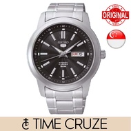 [Time Cruze] Seiko 5 Automatic 21 Jewels Stainless Steel Black Dial Men Watch SNKM87 SNKM87K SNKM87K1