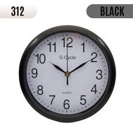 G.Cycle Round Colourful Glass Quartz Analog Modern Silent Quiet Home Office Living Wall Clock Jam Di