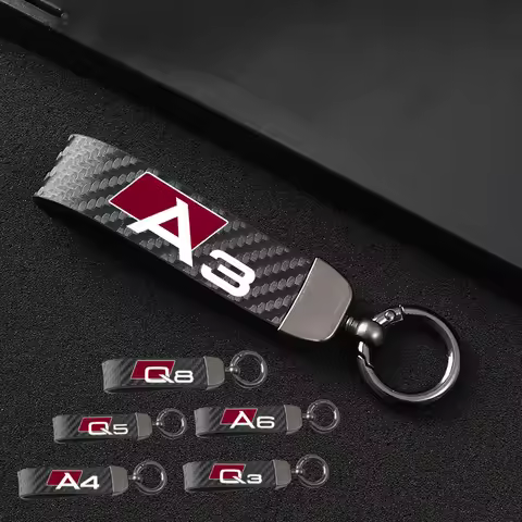 Leather car keychain Horseshoe Buckle Jewelry for audi A3 A4 A5 A6 A7 A8 Q3 Q5 Q7 Q8 car accessories