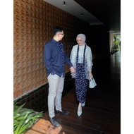 PUTIH Azkana Batik - Modern Couple Kebaya Graduation Batik Shirt Kondangan Politikaru White Brocade 