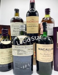 Macallan Replica Single Malt Whisky 700ml x 6 麥卡倫復刻版威士忌  1841. 1851. 1861. 1874. 1876