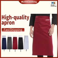 Customized half-length apron, chef apron, cafe cooking apron, western restaurant waiter apron, kitch