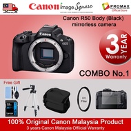 Canon Eos R50 18-45 R50 with RF18-45mm RF55-210mm Lens Black or White (CANON MALAYSIA 3 YEARS WARRANTY)