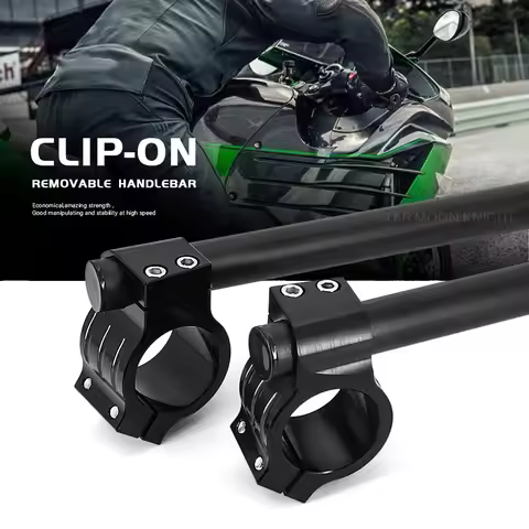 Clip on Ons Fork Riser Handlebar For Kawasaki Ninja 250 300 400 636 ZX-6R ZX-7R ZX-9R ZX-10R EX250 E