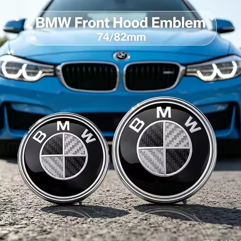 74/82mm Cabon Fiber Car Rear Trunk Emblem Front Hood Badge for BMW F10 F11 F20 F30 X1 X3 X5 X7 E46 E