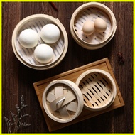 ◄ ♒ ● Bamboo Steamer for Siomai Steamed Buns Steamers Dimsum Siomai Bamboo Steamer 20-26cm