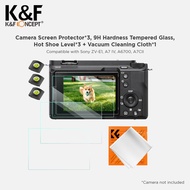 KNF Concept Tempered Screen Protector sony ZV-E1 A7IV A6700 A7CII with 3 Hotshoe with Cleaning Cloth