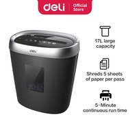 MESIN Deli E9929 Paper Shredder A4 Paper Shredder Capacity 5 Sheets Size 17 Liters 9929