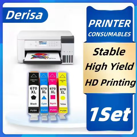 1 Set 670XL Ink Cartridge Compatible for HP670 for HP Deskjet 3525 4615 4620 4625 5525 6520 6525 652