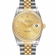 【大眾名錶】ROLEX勞力士 16233 Datejust 蠔式日誌 金十鑽面盤 錶徑36mm 大眾名錶B1213