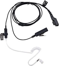PD782 Acoustic Tube Earpiece Headset Compatible with Hytera PT580 PD702 PD780 Radio, PU Material, Bl
