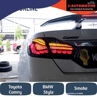 Toyota Camry 2012 - 2014 ACV50 tail lamp light bar BMW Lexus style Sequential Signal smoke colour