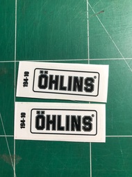 สติ๊กเกอร์ OHLINS บรรจุ จำนวน 1 คู่ (งานพิมพ์พื้นใส)