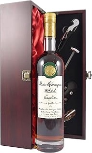 Napoleon Delord Freres Bas Armagnac Napoleon (70cl) in a silk lined wooden box with four wine access