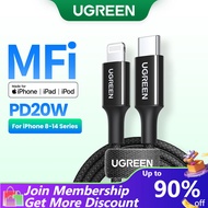 UGREEN USB-C to Lightning Data Cable MFi Certified 480Mbps Data Transfer  Black Suitable for iPhone 