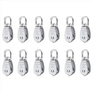 (LO5W) Pulley 304 Stainless Steel Single Pulley Block M15 Small Heavy Duty Swivel Bearing Pulley Sys