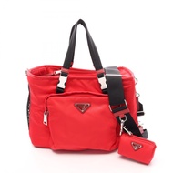 【二手】Prada PRADA 手提包 Re-Nylon Pet Bag 2WAY 2VC030RED/黑色尼龍 Saffiano 皮革 Pet Bag 男女通用二手 A