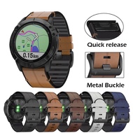 22 26MM Leather+Silicone Watch Band Straps for Garmin Tactix 7 AMOLED Fenix 7X 6X Pro 5X Smartwatch Easyfit Wristbands Bracelet