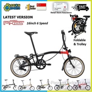 Pikes 9S Trifold Foldie Bike 16inch 9 Speed Foldable Bicycle Sturmey Archer Element PAIKESI