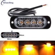 NEW  12V- 24V Warning Light 4 LED Bar Car Truck Strobe Flash Emergency Light Lamp