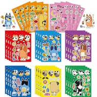 Children's Anime Bluey and His Friends Series Cartoon Puzzle Stickers Parent-child Interaction Puzzl