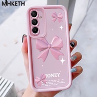MHKEID Case For Samsung A25 5G A15 4G A15 5G Pink Bowknot Phone