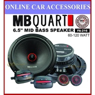 MB Quart 6.5" Component Set Car Speaker FA-216 Spk 6.5 inch 2 Way Component Speakers kereta