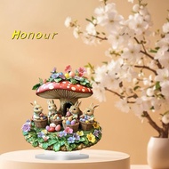 [Honour-t] Easter Egg Shaped Cottage Rabbit Acrylic Ornament 2D Flat Cute Rabbit Desktop Ornament Ea
