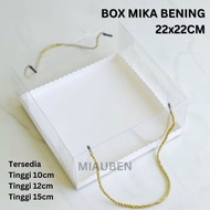Ok clear mica box 22x22cm mica box 22x22