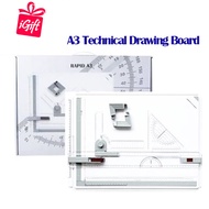 Rapid Drawing Board A3 Technical Drawing Board with Adjustable Set Square, Technic board | Teknik Bo